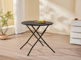 31" Round High-Top Folding Table, Black 98920334