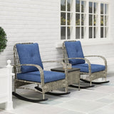 Rattan Chaise Lounge ChairWicker Patio Furniture Set 08928010