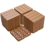 Plastic Interlocking Deck Tiles, 11.8"x11.8", Patio Flooring Outdoor Waterproof All W2882P204155