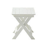 HIPS Foldable Small Table and Chair Set with 2 Chairs and Rectangular Table White W1209107731