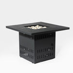 ZUN 34inches Steel fire pit table Gas Fire Pit for Outdoor Outside Patio Deck and Garden Black W853P202186