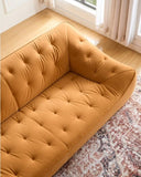 ZUN WKS10O Orangeset sofa, durable fabric, solid wood frame W2085P154634