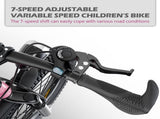 24 Inch Kids Mountain Bike for Boys & Girls Ages 7-12 7-Speed Gears, Dual Disc Brakes, Shock 97276571