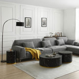 15.75inch Round Sidetable for Living Room Fully Assembled Black W876106489