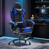 ZUN Gaming Computer Chair with Wheels, Adjustable Height Pu Leather Gamer Chair Office Desk 00390167