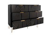 Modern 6 Dresser, Modern Dresser with Metal Handles, Storage Chest of, Wide Dresser W688P170443