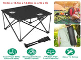 Compact Foldable Outdoor Side Table No-Tool Setup, Water-Resistant 600D Fabric, Steel X Holds 44 99486404