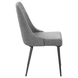 Grey and Gunmetal Side Chair B062P153680