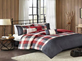King/Cal King 6 Piece Herringbone Duvet Cover Set B035129175