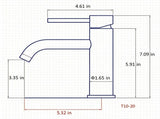 Single Handle Bathroom Faucet Lavatory Faucet Stainless Steel Single Hole-T10, ChromeUnable ship on 11284996