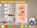 Large Makeup Vanity with Lights, Vanity Table with Charging Station, Vanity Desk with Mirror and 10 73638677