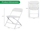 10pcs Injection Molding Classic Garden Plastic Folding Chair White 83332635
