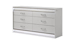 ZUN Glam Modern Style 6- Drawer Dresser Made with Wood in White B009P243212