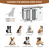 ZUN Furniture style dog cage, wooden dog cage, double door dog cage, side cabinet dog cage, Dog crate W1687138649