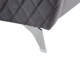 Sofia 77.5" Gray Velvet Modern Chic Sofa Couch B06178278