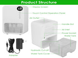 Small Household Dehumidifier for Bathroom Closet RV, RealTime Humidity Readout, 1.1L Tank Auto 84675922