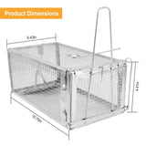 2 pcs Humane Mouse Trap, High Sensitivity Gravity Pedal Auto-Lock Rodent Trap - Sturdy Galvanized 34528189
