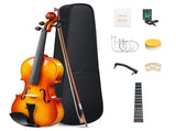 4/4 Full Size Violin for Beginners, Laminated Spruce & Maple Wood, Natural Yellow Varnish Finish, 89585256
