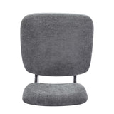 Modern Lounge Chair with Polyester Upholstery, Sturdy Wood Base With Black Finish, N767P241702C
