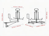 Floor or Stud Mounted Wire Spool Rack with Anti-Slip Metal Handle & Swivel Eyelet, for Electrical, 58527222