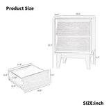 2 Set Nightstands Features Vintage-style and Bevel Design, Made of MDF, Mid Century Modern W578P192479