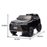 ZUN Licensed LEXUS LX600 24V Two-seater XXL Kids Ride On Car W/Parents Control,Seat width 20 W1396P190408