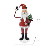 Cheerful Santa Claus Holding Tree and Waving N769P182312R