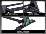 3-Tier Dumbbell Rack Stand Holds 5-50lb weights with a 1100 lb max capacity. Designed specifically T3772P352776