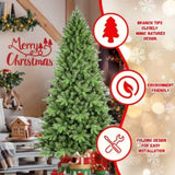 Artificial 6ft Green Christmas Tree with 1168 PE/PVC Mixed Branch Tips, Hinged Premium & Foldable 19635605