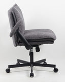 Cross-Legged Friendly Office Chair with Criss Cross Frame, Rolling Casters & Fold-Down Arms, 19939977