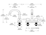 2 Handles Bathroom Sink Faucet, Matte Black Centerset RV Bathroom Faucets for 3 Hole pop-up drain 79218489