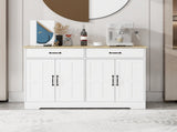47.95" Farmhouse Buffet Cabinet Storage Sideboard with 2 Drawers and 4 Doors for Dining Living Room W282138088