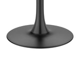 31.5" Round Modern Tulip Dining Table, Sintered Stone Tabletop with Luxury Faux Marble Print, Carbon W3316P540349