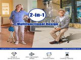 Folding Seat Cane 5-Level Height Adjust, LED Light, Anti-Slip Pads, Aluminum Alloy, Bonus 50929782