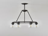 23.62'' Modern 6-Light Black Wagon Wheel Chandelier With Light For Bedroom Bathroom,Living W5008P468517