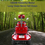 ZUN Electric Mobility Recreational Travel Scooter for Adults,Mobility Scooters for Seniors, 4 Wheel W2153133558