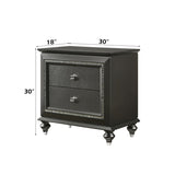 Kaitlyn Metallic Gray Finish Nightstand B2726P271936