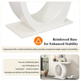 Mirod Stylish Modern Console Table with Egg-Shaped Base,Enhanced Stability and Durability,Sleek N760P214780W