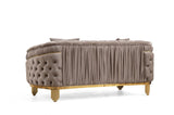 Vanessa Modern style Loveseat made with wood in Taupe 698781233245