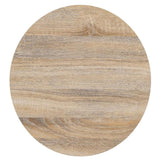 White High Gloss and Natural 1-drawer Drum Nightstand B062P185684