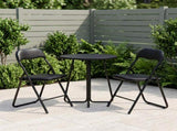 2 Pack Padded Folding Chairs with Metal Frame for Dining and Patio Events Black 00114147