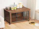 38.6" Dog Crate Furniture with Wheels for Small Dogs, Heavy Duty Dog Kennel Indoor with 2 Doors, W808P391671