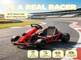 Red 24V High-Speed Electric Drift Go Kart Kids Ride-On Racing Vehicle with 2 Speeds for 8-12 Years 43770606