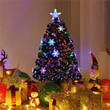 ZUN 3 Feet LED Christmas Tree with Snowflakes 52652396