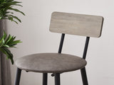 Bar Table Set with 4 Bar stools PU Soft seat with backrest, Grey, 47.24'' L x 23.62'' W x 35.43'' H 17125844
