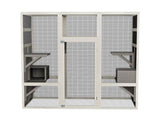 62.6" Outdoor Wooden Cat House Large Catio, Solid Wood Cat Cage Shelter Enclosure Playpen with W773P396361