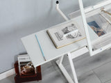 WHITE adjustable tempered glass drafting printing table with chair 76053892