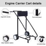 ZUN Outboard Boat Motor Stand, Engine Carrier Cart Dolly for Storage, 315lbs Weight Capacity, w/Wheels W46565411