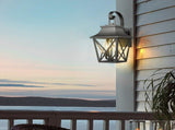 Black Outdoor Wall Lantern 2-Light, Large Outside Modern Wall Sconce Fixture, Industrial Porch W2714P218530