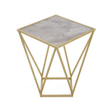 CREATIVE SIMPLE GLASS SIDE TABLE,GOLDWHITE COLOR N770P234478G